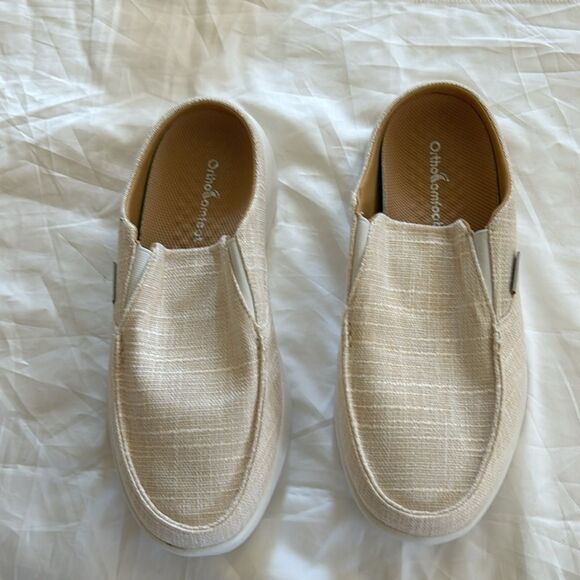 OrthoComfoot Orthopedic Slip-On Loafers Walking Shoes, Beige, EU41 US9.5 NWT - Picture 6 of 13